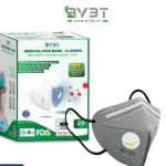 Khẩu trang y tế kháng khuẩn BV3T màu xám (có van)