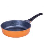 Chảo cam chống dính Vulcan Stone 24cm thành lửng vuông góc